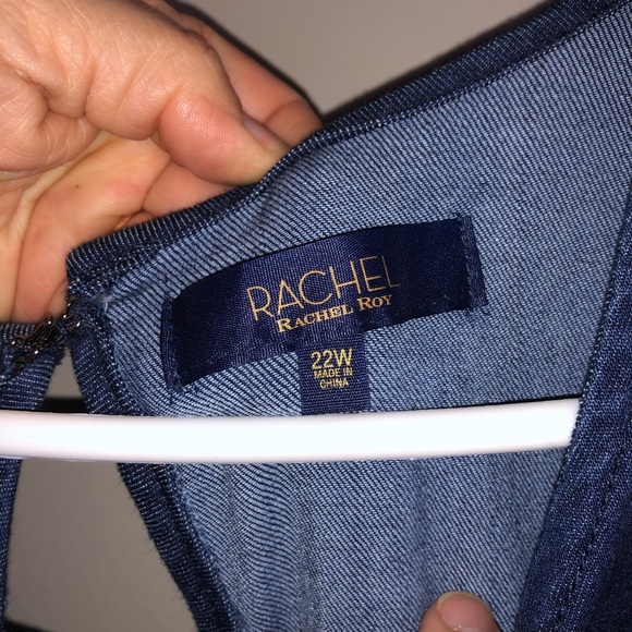 Rachel Roy Dark wash jumpsuit - Picture 3 of 8